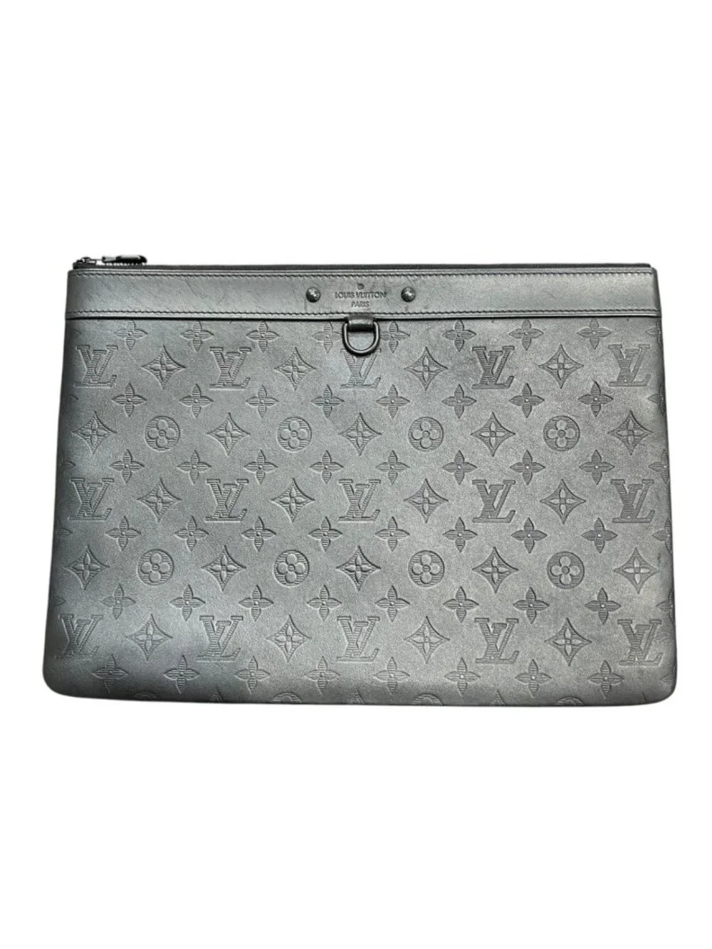 Louis Vuitton Pochette Discovery Monogram Shadow Clutch Leather